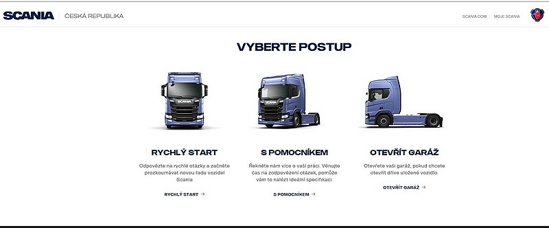 Scania pro zákazníky na českém trhu přináší online konfigurátor